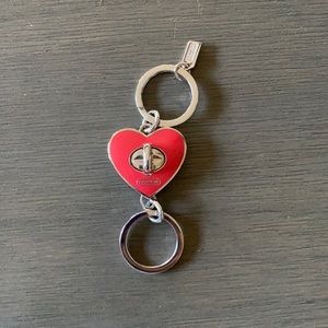 Coach Heart Keychain